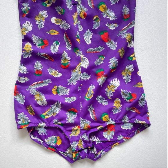 Vintage 70's Feather Sleeveless Bodysuit + Maxi Skirt Sz S Unique Set Boho Retro - Picture 4 of 10